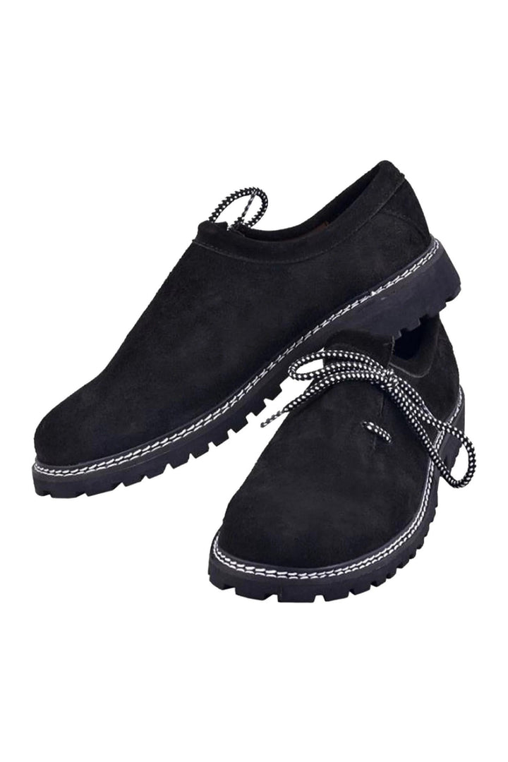 Claudio traditional lederhosen shoes made of 100% pure leather in balck color. trachtenschuhe herren schwarz