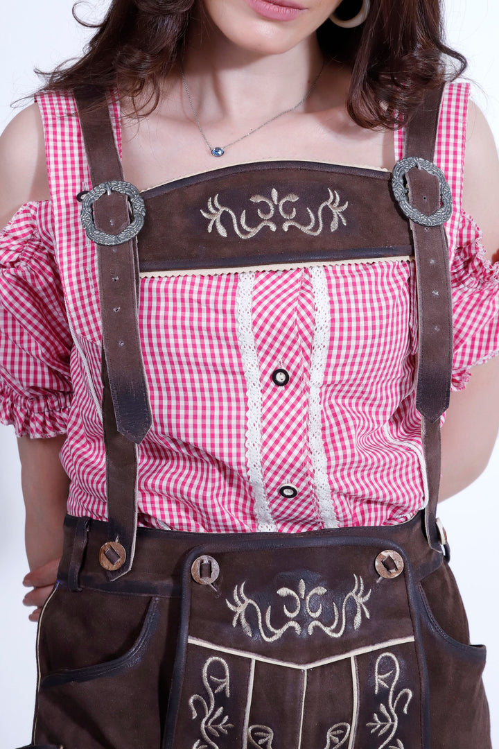 Margarethe Lederhosen with suspender for women